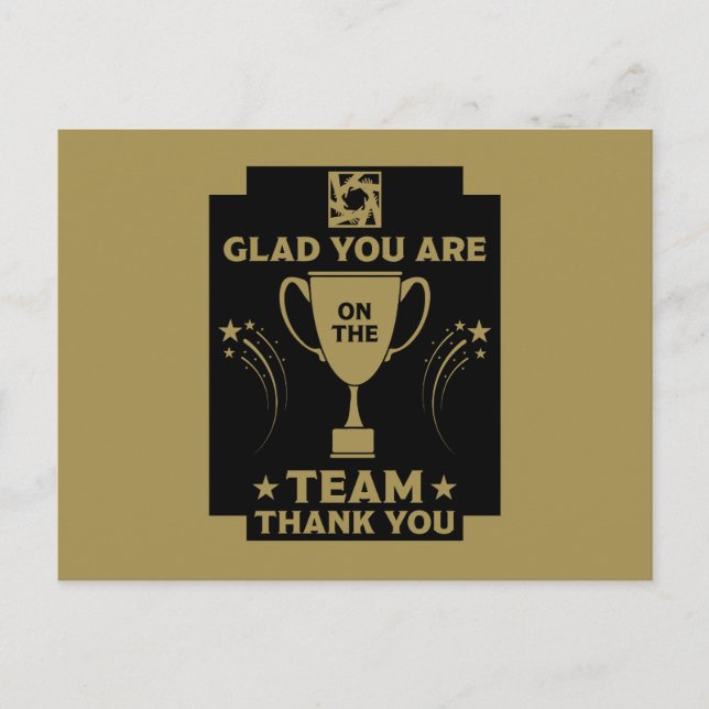 Cartão Postal Obrigado à Equipe Corporativa (Frente)