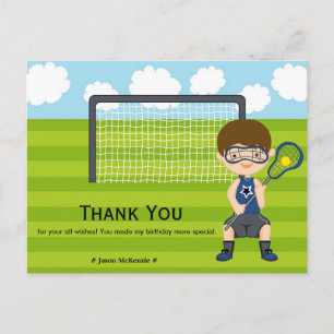 Cartão Postal Obrigado aniversário de Lacrosse