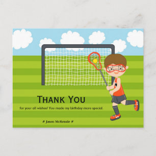 Cartão Postal Obrigado aniversário de Lacrosse