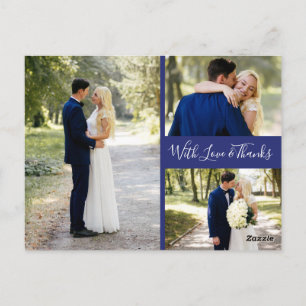 Cartão Postal Obrigado azul de Delfts Blauw   Delft você colagem