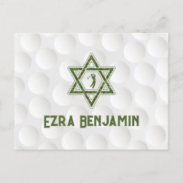 Cartão Postal Obrigado Bar Mitzvah Tema de Golfe