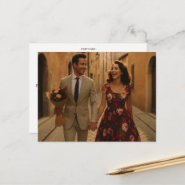 Cartão Postal Obrigado Burgundy Blush