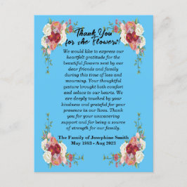 Cartão Postal Obrigado Cartão-Postal Por Enviar Flores Após A Mo