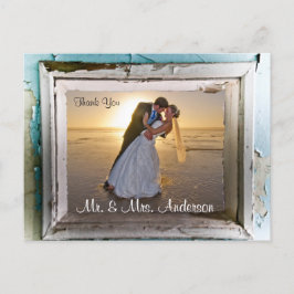 Cartão Postal Obrigado Cartaz De Casamento Quadro Único 4