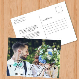 Cartão Postal Obrigado Casamento Foto