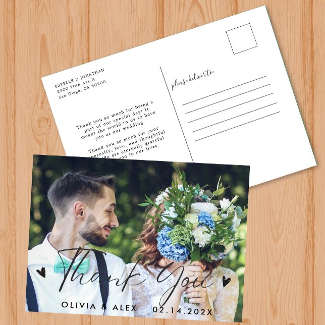 Cartão Postal Obrigado Casamento Foto (Criador carregado)