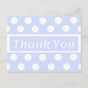 Cartão Postal Obrigado Céu Azul e Pontos Brancos - Casamento