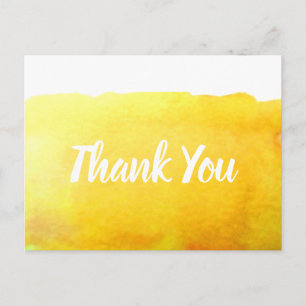 Cartão Postal Obrigado, citação de cor amarela canária