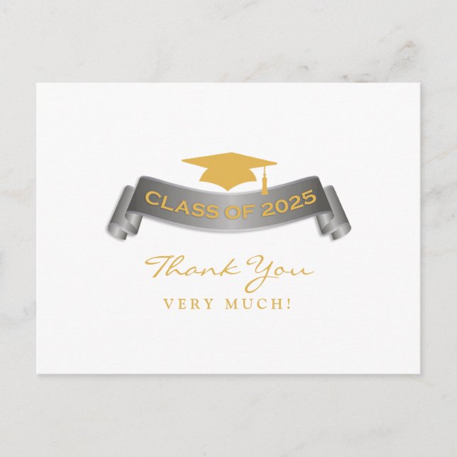 Cartão Postal Obrigado Classe de Graduação do Cartão-postal 2025 (Frente)