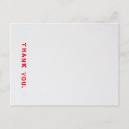 Cartão Postal Obrigado com Carimbo Vermelho