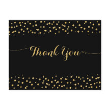 Obrigado Confete Dourado Brilhante