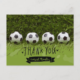 Cartão Postal Obrigado de bola de futebol