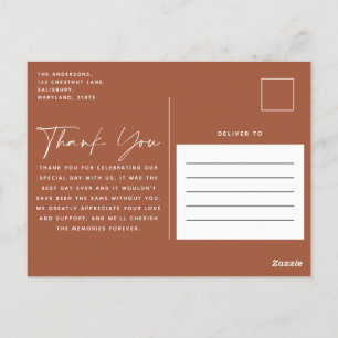 Cartão Postal Obrigado de casamento de fotos de roteiro você ter