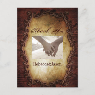 Cartão Postal obrigado de casamento do país ocidental