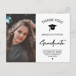 Cartão Postal Obrigado de formando de fotografia da graduação mo