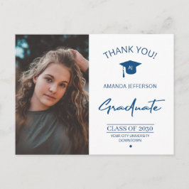 Cartão Postal Obrigado de formando para fotos da graduação moder