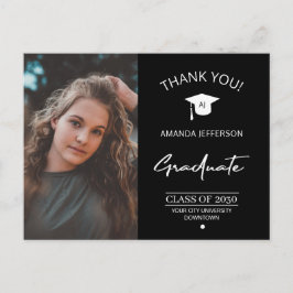 Cartão Postal Obrigado de formando para fotos da graduação moder