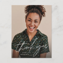 Cartão Postal Obrigado de formatura simples para você