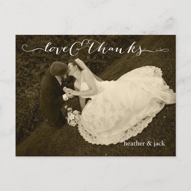 Cartão Postal Obrigado de foto do PixDezines DIY (Frente)