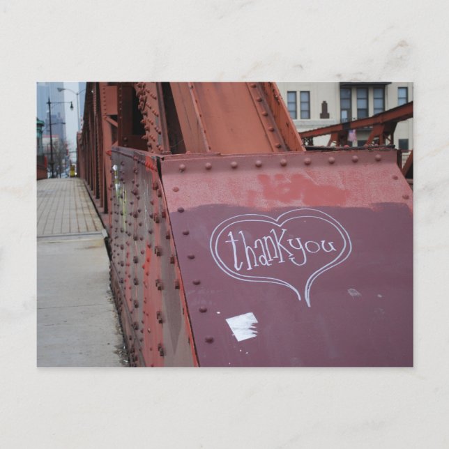 Cartão Postal Obrigado de grafite urbano (Frente)