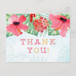Cartão Postal obrigado de luau chá de panela postal