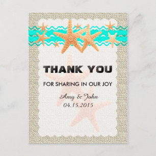 Cartão Postal Obrigado de peixe-estrela da raia russa1