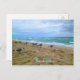 Cartão Postal Obrigado de praia de Seagull (Frente/Verso)