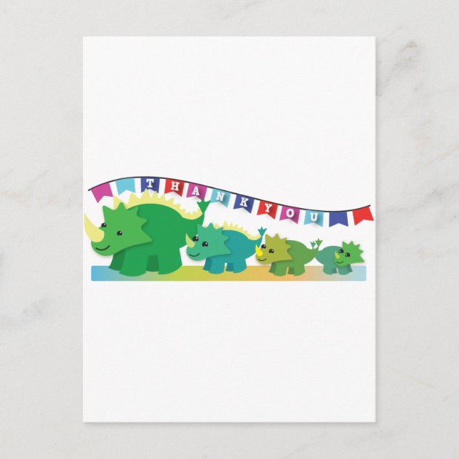 Cartão Postal OBRIGADO Dinossauros! (Frente)