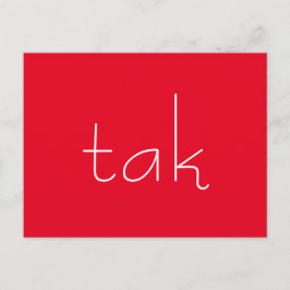 Cartão Postal Obrigado em Dinamarquês