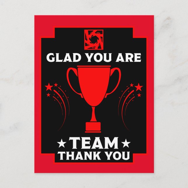 Cartão Postal Obrigado Equipe Corporativa (Frente)