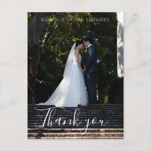 Cartão Postal Obrigado escreva obrigado de casamento personaliza