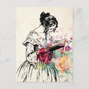 Cartão Postal Obrigado Estilo Vintage 