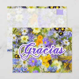 Cartão Postal - Obrigado - Floral