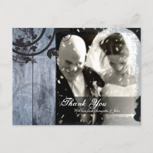 Cartão Postal Obrigado Foto De Conselho Rustic Barn