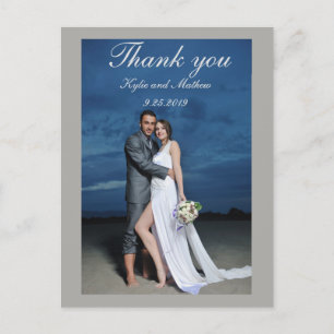 Cartão Postal Obrigado foto do casamento