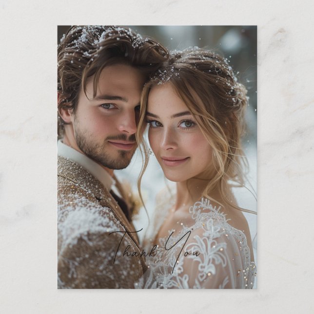 Cartão Postal Obrigado, Foto Personalizada (Frente)