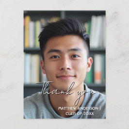Cartão Postal Obrigado, foto personalizada de graduação 1