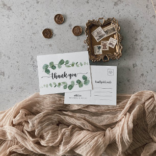 Cartão Postal Obrigado Green Delight Cartão-postal Eucalyptus