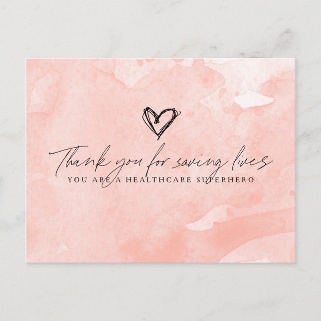 Cartão Postal Obrigado Herói da Saúde (Frente)