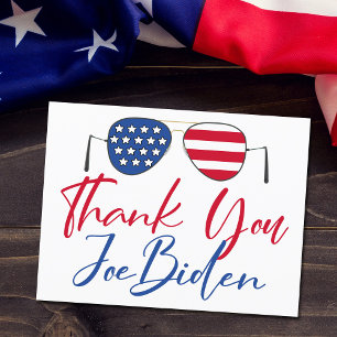 Cartão Postal Obrigado Joe Biden