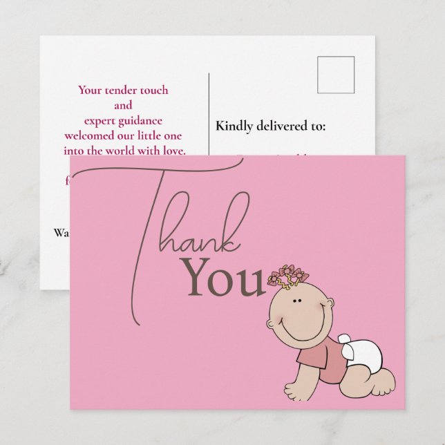 Cartão Postal Obrigado, Médico VOG (Frente/Verso)