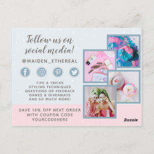 Cartão Postal Obrigado Mermaid Moon & Stars Mística 4 Foto