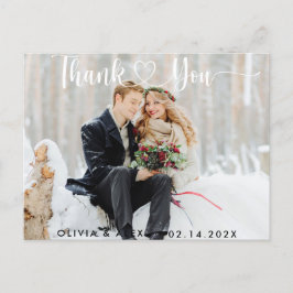 Cartão Postal Obrigado Mínimo e Chic