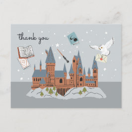 Cartão Postal Obrigado no Chá de Bebê do Castelo de Hogwarts Har