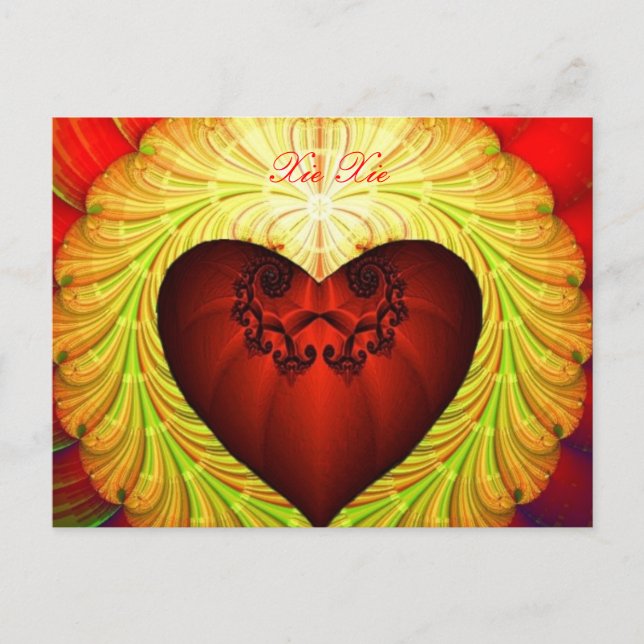 Cartão Postal Obrigado no chinês. (Frente)