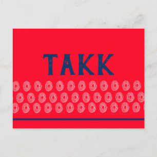 Cartão Postal Obrigado Norueguês