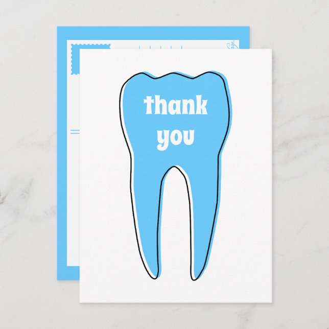 Cartão Postal OBRIGADO oddrex dente (Frente/Verso)