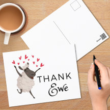 Obrigado Ovelhas com Corações Vermelhos Obrigado C