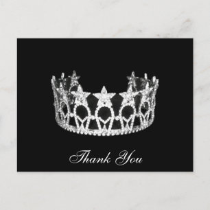 Cartão Postal Obrigado Pageant Crown Postcard