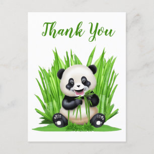 Cartão Postal Obrigado Panda Bear